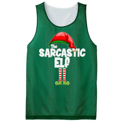 The Sarcastic Elf Matching Christmas Mesh Reversible Basketball Jersey Tank