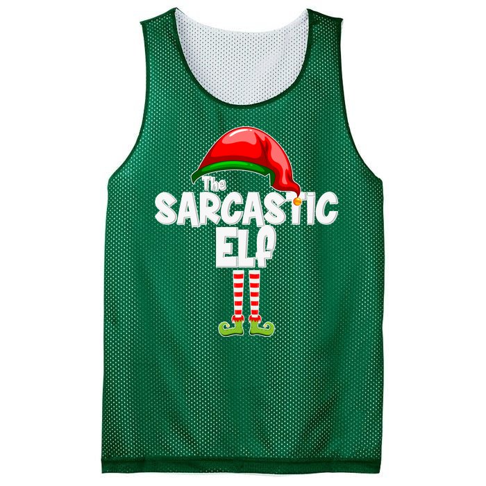 The Sarcastic Elf Matching Christmas Mesh Reversible Basketball Jersey Tank