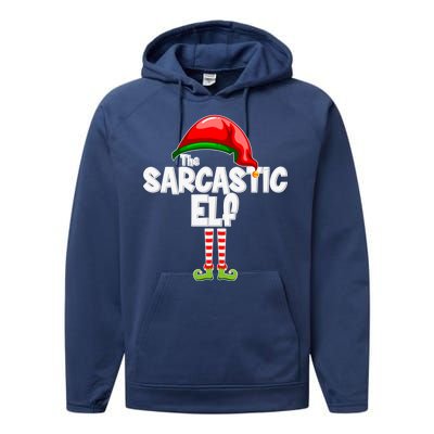 The Sarcastic Elf Matching Christmas Performance Fleece Hoodie