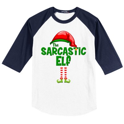 The Sarcastic Elf Matching Christmas Baseball Sleeve Shirt