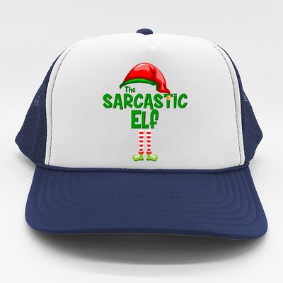 The Sarcastic Elf Matching Christmas Trucker Hat