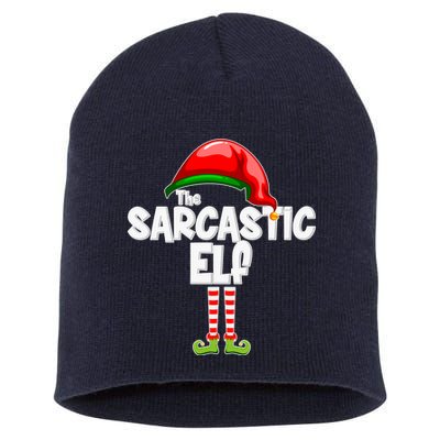 The Sarcastic Elf Matching Christmas Short Acrylic Beanie