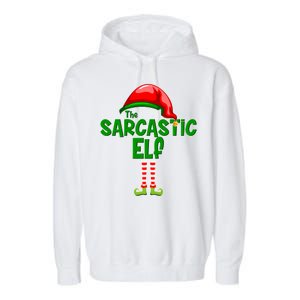 The Sarcastic Elf Matching Christmas Garment-Dyed Fleece Hoodie