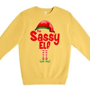 The Sassy Elf Christmas Premium Crewneck Sweatshirt