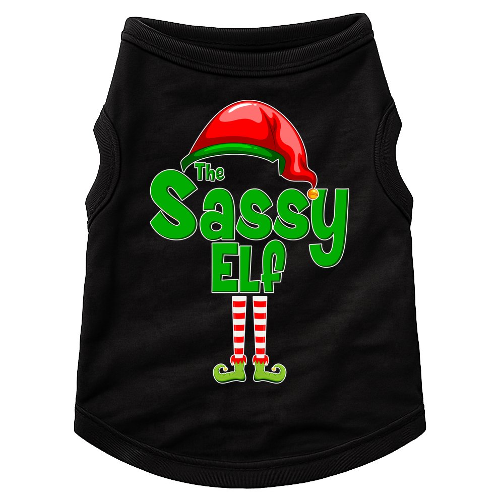 The Sassy Elf Christmas Doggie Tank