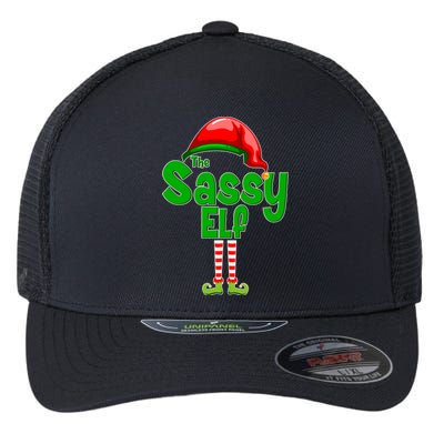 The Sassy Elf Christmas Flexfit Unipanel Trucker Cap