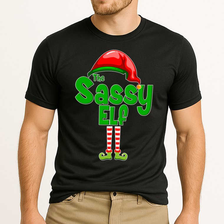The Sassy Elf Christmas Cooling Performance Crew T-Shirt