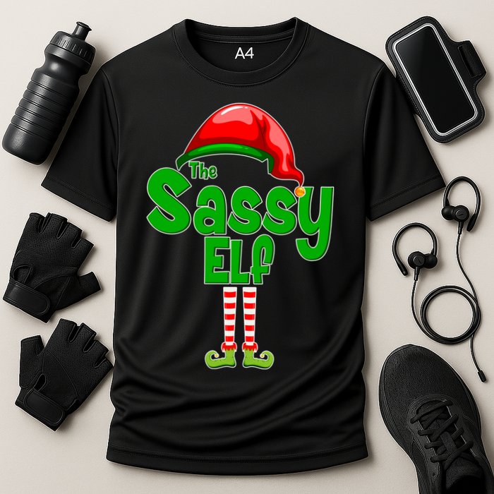 The Sassy Elf Christmas Cooling Performance Crew T-Shirt