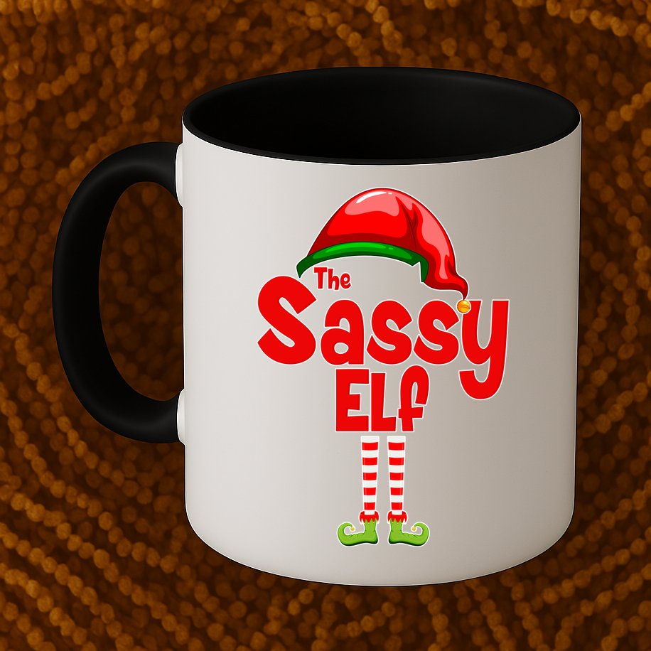 The Sassy Elf Christmas Mug