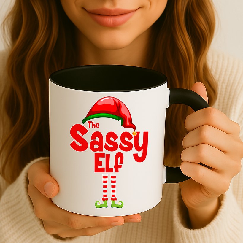 The Sassy Elf Christmas Mug