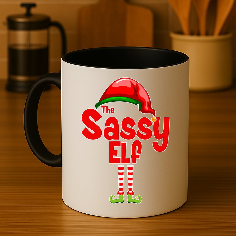 The Sassy Elf Christmas Mug