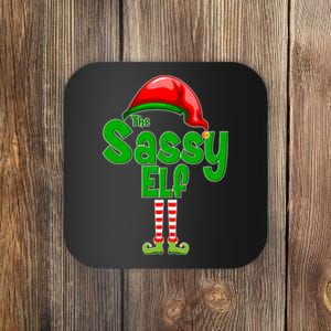 The Sassy Elf Christmas Coaster