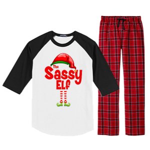 The Sassy Elf Christmas Raglan Sleeve Pajama Set