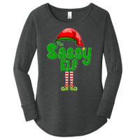 The Sassy Elf Christmas Women's Perfect Tri Tunic Long Sleeve Shirt