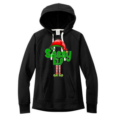 The Sassy Elf Christmas Women's Fleece Hoodie