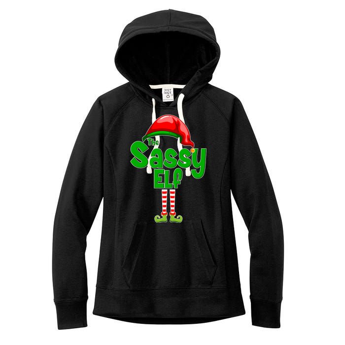 The Sassy Elf Christmas Women's Fleece Hoodie