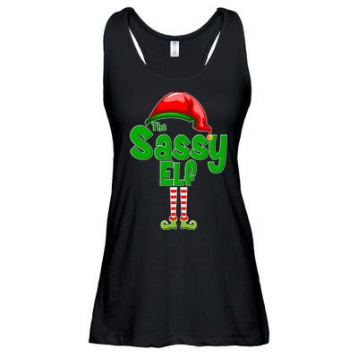 The Sassy Elf Christmas Ladies Essential Flowy Tank