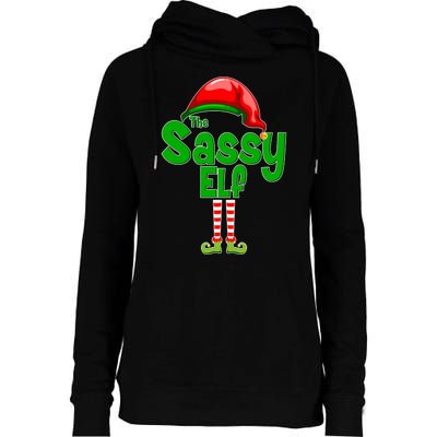 The Sassy Elf Christmas Womens Funnel Neck Pullover Hood