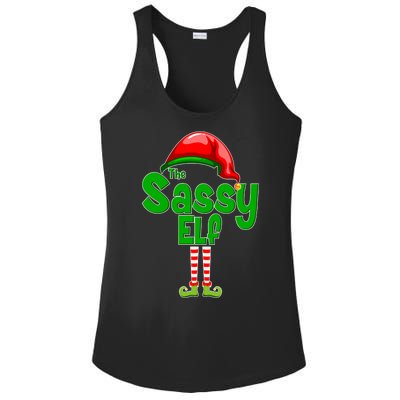 The Sassy Elf Christmas Ladies PosiCharge Competitor Racerback Tank