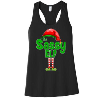 The Sassy Elf Christmas Women's Racerback Tank