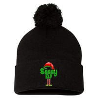 The Sassy Elf Christmas Pom Pom 12in Knit Beanie