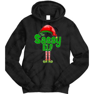 The Sassy Elf Christmas Tie Dye Hoodie