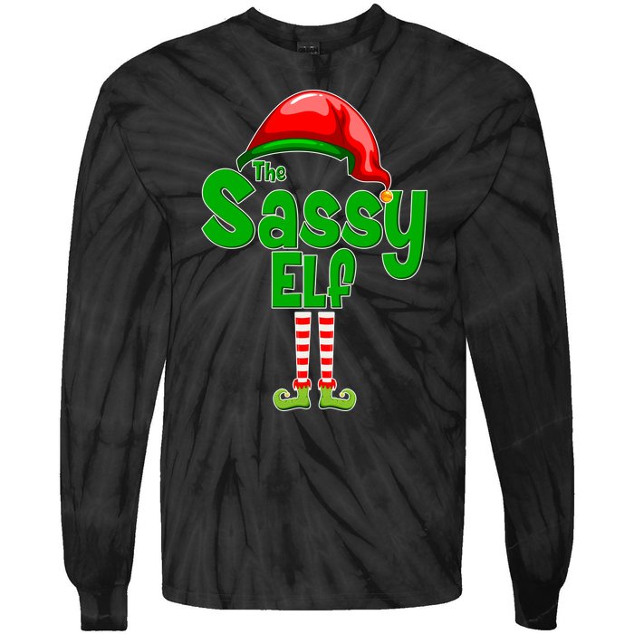 The Sassy Elf Christmas Tie-Dye Long Sleeve Shirt