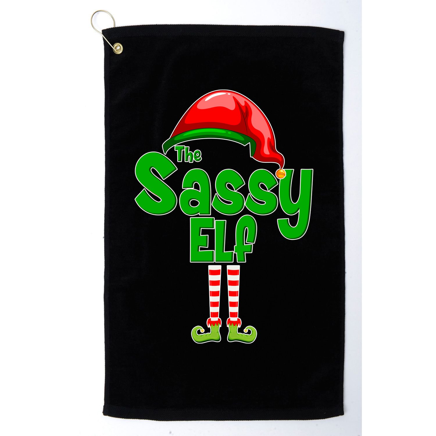 The Sassy Elf Christmas Golf Towel