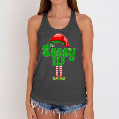 The Sassy Elf Christmas Women's Knotted Racerback Tank