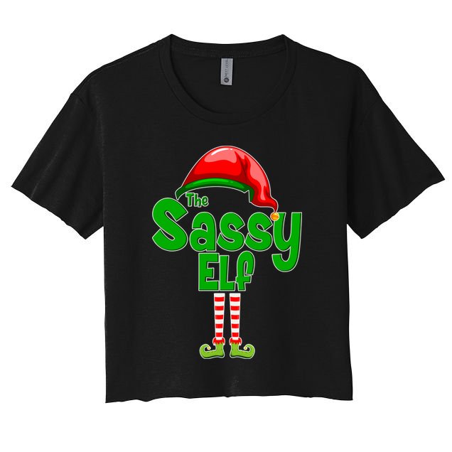 The Sassy Elf Christmas Crop Top