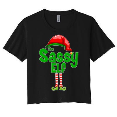 The Sassy Elf Christmas Women's Crop Top Tee