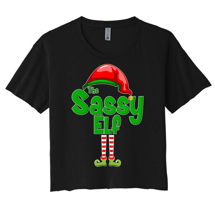 The Sassy Elf Christmas Women's Crop Top Tee