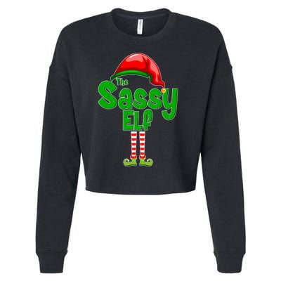 The Sassy Elf Christmas Cropped Pullover Crew