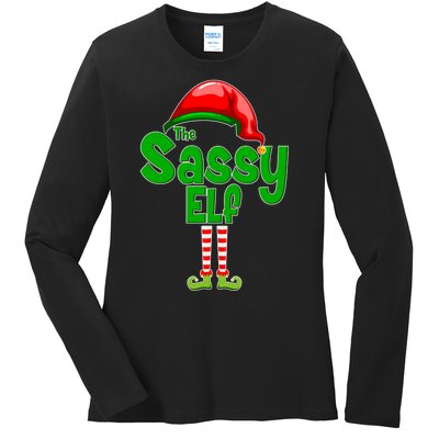 The Sassy Elf Christmas Ladies Long Sleeve Shirt