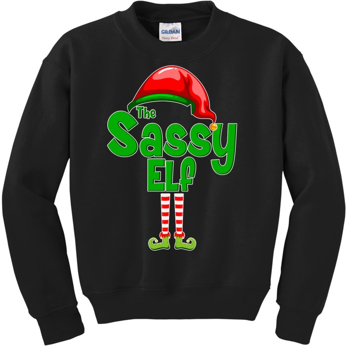 The Sassy Elf Christmas Kids Sweatshirt