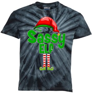 The Sassy Elf Christmas Kids Tie-Dye T-Shirt