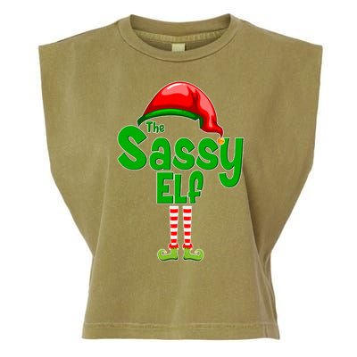 The Sassy Elf Christmas Garment-Dyed Women's Muscle Tee