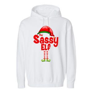 The Sassy Elf Christmas Garment-Dyed Fleece Hoodie