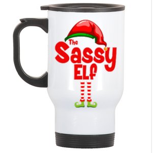 The Sassy Elf Christmas Stainless Steel Travel Mug