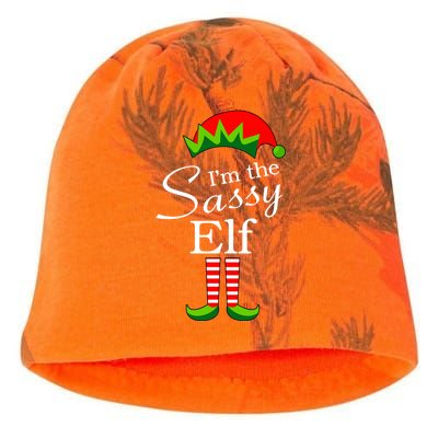 The Sassy Elf Funny Christmas Family Matching Kati - Camo Knit Beanie