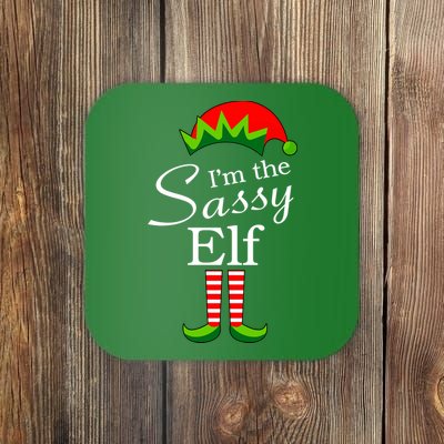 The Sassy Elf Funny Christmas Family Matching Coaster