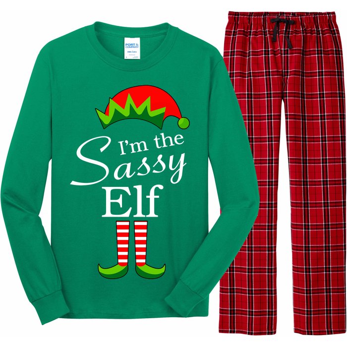 The Sassy Elf Funny Christmas Family Matching Long Sleeve Pajama Set