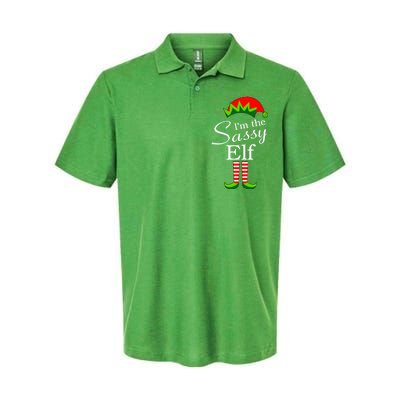 The Sassy Elf Funny Christmas Family Matching Softstyle Adult Sport Polo