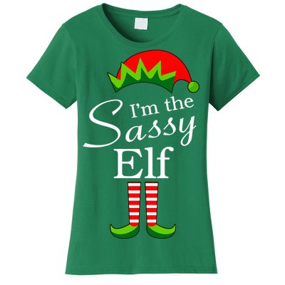 The Sassy Elf Funny Christmas Family Matching Women's T-Shirt