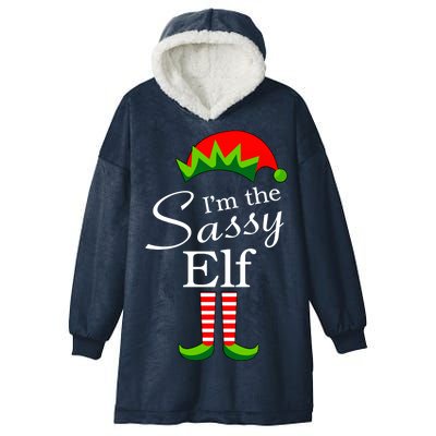 The Sassy Elf Funny Christmas Family Matching Hooded Wearable Blanket