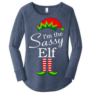 The Sassy Elf Funny Christmas Family Matching Women's Perfect Tri Tunic Long Sleeve Shirt