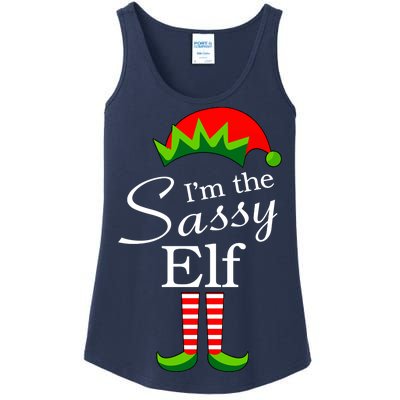 The Sassy Elf Funny Christmas Family Matching Ladies Essential Tank