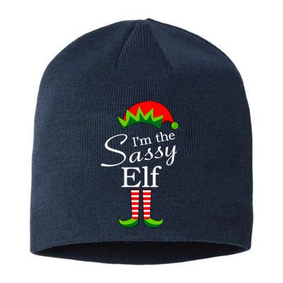 The Sassy Elf Funny Christmas Family Matching Sustainable Beanie