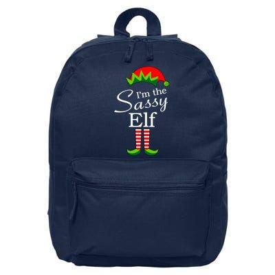 The Sassy Elf Funny Christmas Family Matching 16 in Basic Backpack