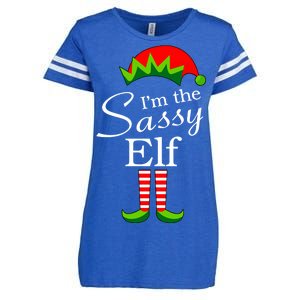 The Sassy Elf Funny Christmas Family Matching Enza Ladies Jersey Football T-Shirt